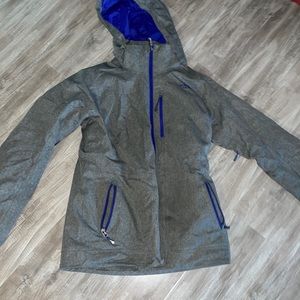 3 in 1 north face purple, gray size medium jacket